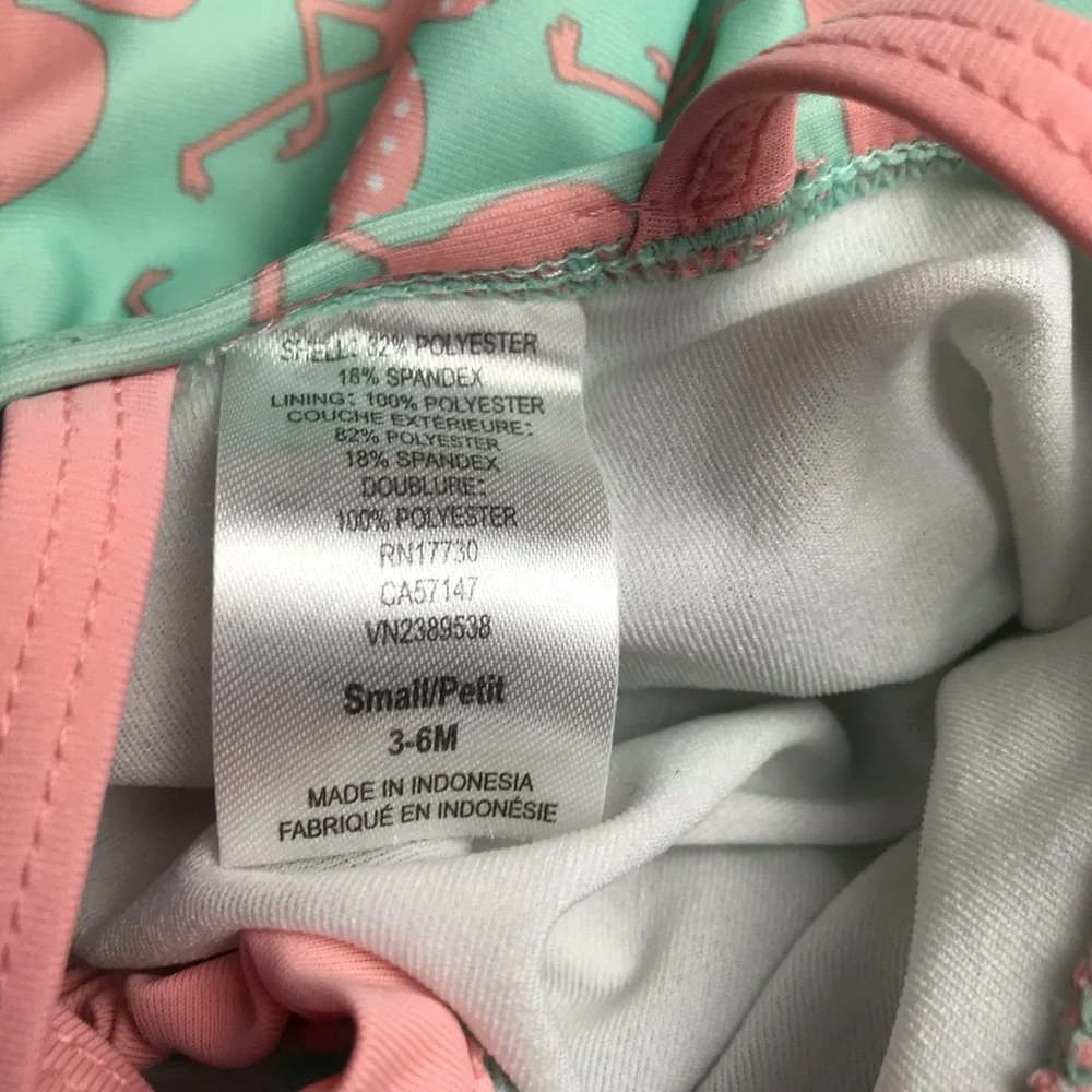 Girls swimsuits 3-6 months flamingos & watermelon